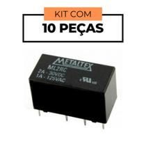 Ml2rc2 Rele 12v 2c 2a 4078 - Kit 10 Pçs Ml2rc2 Rele 12v 2c 2a 4078 - Kit 10 Pçs
