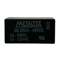 Ml2rc4 relé miniatura, 2rev, 48 vcc, 2a, terminais para pci