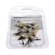 MNFT 10PCS 10 Estimulador de pesca com mosca, truta seca, isca artificial MNFT 10PCS 10 Estimulador de pesca com mosca, truta seca, isca artificial
