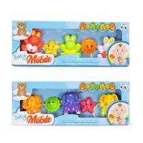 Móbile Baby Bebê Bichinhos Coloridos Bichinhos Para Carrinho E Berço Infantil- Pica Pau
