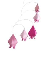 Móbile berço bebê infantil quarto Flores Rosas Campânulas Móbile berço bebê infantil quarto Flores Rosas Campânulas