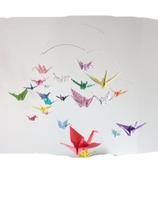 Móbile berço bebê infantil quarto Tsurus Coloridos movimento