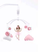 Mobile Berço Bebe Musical E Giratório bailarina flores