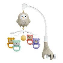 Móbile Berço Carrinho Bebê Musical E Giratório Coruja Multifuncional Com Controle Remoto E Funções Brinquedo Gira E Toca Infantil Menina E Menino