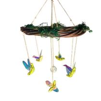 Mobile Borboleta Decorativo Artesanal com Lagartinhas