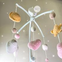Móbile céu abençoado com anjinha de Amigurumi