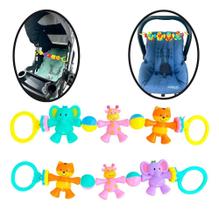 Móbile Chocalho Para Berço Carrinho Bebe Palhacinhos Mesclad