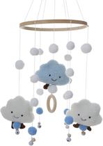 Móbile de Berço Bebê Nuvem Ludica Fofo Decorativo 20cmX50cm