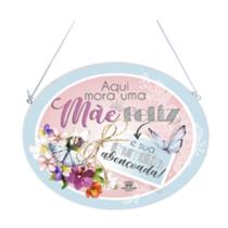 Móbile De Parede Aqui Mora Uma Mãe Feliz 15x18,5