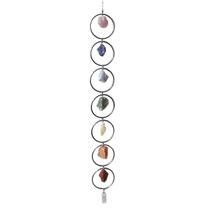 Móbile de Pedras dos 7 Chakras 70cm - Prateado Móbile de Pedras dos 7 Chakras 70cm - Prateado
