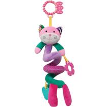 Móbile de Pelúcia Mola de Atividades Happy Zoo Espiral Para Berço e Carrinho Bebê Infantil Buba