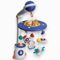 Móbile Elétrico Para Bebê Nanar Com Garra Fácil Instalação Som Luz e Controle