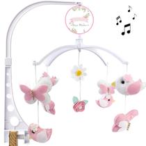 Mobile Enfeite de Berço Musical giratório Borboletas e Passaros Mobile Enfeite de Berço Musical giratório Borboletas e Passaros