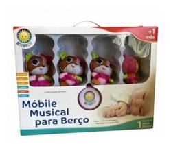 Mobile Giratório Musical P/ Berço Em Pelúcia Ursinha Kitstar