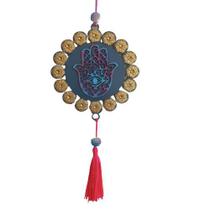 Móbile Mandala Hamsá/Mão de Fatima/Proteção e Intuição 12cm