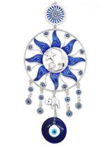 Móbile Mandala Olho Grego Sol e Lua Contra Mau-Olhado Grande