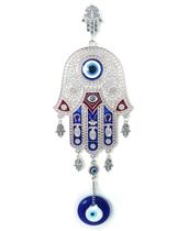 Móbile Mão Hamsá Olho Grego Proteção Familiar Sofisticação