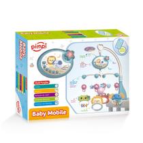 Mobile Musical Berço Bebê Controle Remoto Projetor Luz Estrelas Rotação 360