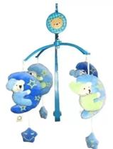 Móbile Musical Berço Giratório Urso Soneca Estrela Meninos - Kitstar