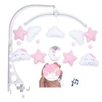 Mobile Musical e Giratório Enfeite de Berço Carrinho Menina Chuva Benção Amor Mobile Musical e Giratório Enfeite de Berço Carrinho Menina Chuva Benção Amor