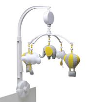 Móbile Musical Elefante Balão Cinza Quarto Bebê Infantil Móbile Musical Elefante Balão Cinza Quarto Bebê Infantil