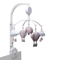 Móbile Musical Elefante Balão Rosa Quarto Bebê Infantil Móbile Musical Elefante Balão Rosa Quarto Bebê Infantil