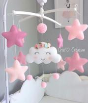 Mobile Musical Giratório Bebe Nuvem Berço Chuva de Amor Mobile Musical Giratório Bebe Nuvem Berço Chuva de Amor