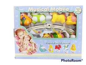 Móbile Musical Giratório Brinquedo Para Berço Bebê Bichinhos.