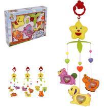 Mobile musical infantil bichinhos brinca bebe colors na caixa wellkids