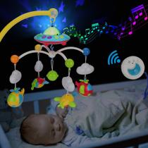 Móbile Musical Infantil Elf Lab com Projetor e Brinquedos Giratórios