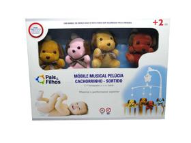 Mobile musical pelucia cachorrinho para meninas - Pais & Filhos