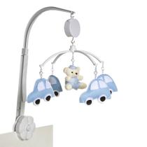 Móbile Musical Ursinho Com Carrinhos Quarto Bebê Menino