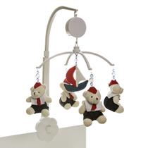 Móbile Musical Ursinho Marinheiro Berço Quarto Bebê Menino