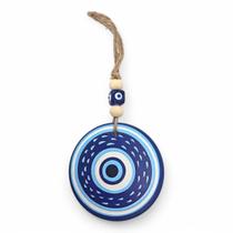 Móbile Olho Grego Azul Claro Afasta Mau Olhado 18 cm