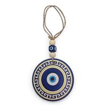 Móbile Olho Grego Porcelana Rústico Afasta Mau Olhado 18 cm