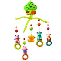 Mobile para berço bebê musical chocalho giratorio facil de montar interativo bichinhos