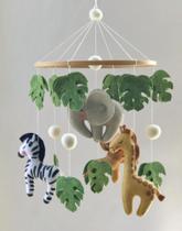 Mobile para berço em feltro - Safari Floresta Classico