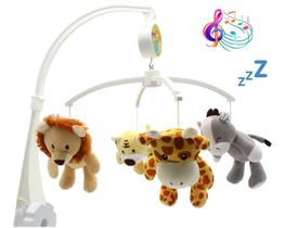 Móbile Para Berço Musical Animais Pelúcia Leão Vaquinha Tigre Girafa Móbile Para Berço Musical Animais Pelúcia Leão Vaquinha Tigre Girafa