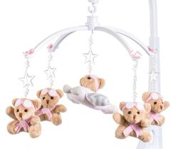 Móbile Para Berço Musical E Giratório Aviadora Rosa - Sleepbaby Móbiles