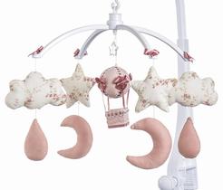 Móbile para berço musical e giratório Chuva de Bençãos Rose