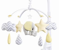Móbile para berço musical e giratório Elefantinho Amarelo