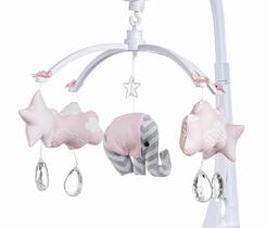 Móbile para berço musical e giratório Elefantinho Rosa Móbile para berço musical e giratório Elefantinho Rosa