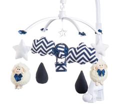 Móbile para berço musical e giratório Ovelhinha Marinho