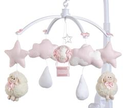 Móbile para berço musical e giratório Ovelhinha Rosa Móbile para berço musical e giratório Ovelhinha Rosa