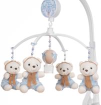 Mobile Para Berço Musical Giratório Baloeiro Azul