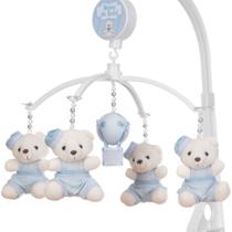 Mobile Para Berço Musical Giratório Boina Balão Azul Mobile Para Berço Musical Giratório Boina Balão Azul