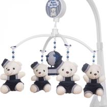 Mobile Para Berço Musical Giratório Boina Balão Marinho