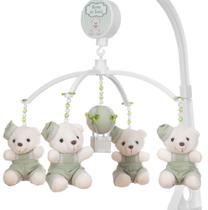 Mobile Para Berço Musical Giratório Boina Balão Verde Mobile Para Berço Musical Giratório Boina Balão Verde