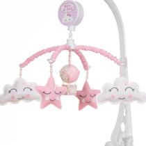 Mobile Para Berço Musical Giratório Chuva De Amor Balão Rosa Mobile Para Berço Musical Giratório Chuva De Amor Balão Rosa