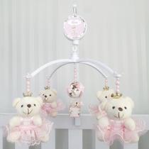 Mobile para berço musical giratório princesas rosa - Le-leão Artigos Infantis